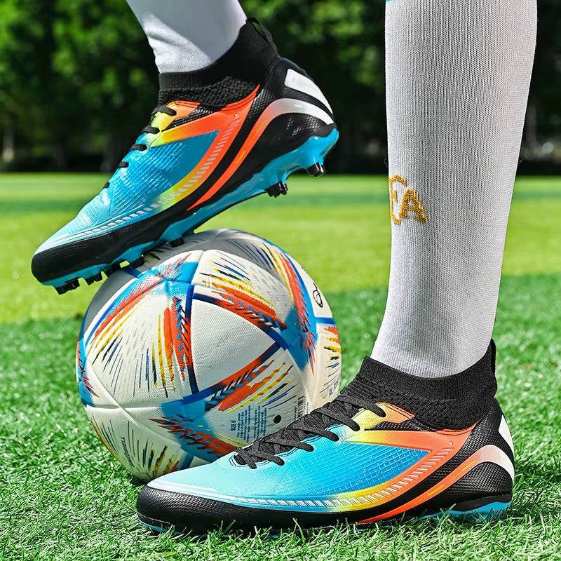 New Adult Men'S Soccer Shoes TF/FG Professional Anti-Slip Women'S Football Boot Children'S Outdoor High Quality Soccer Sneakers
