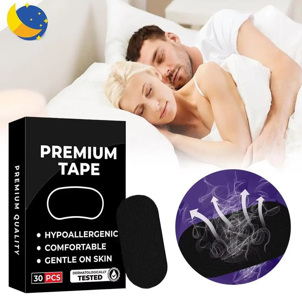 30Pcs Mouth Tape Sleep Strip Anti-Snoring Mouth Breathing Tape to Improve Sleep Mouth Stickers for Snoring Lip Patches