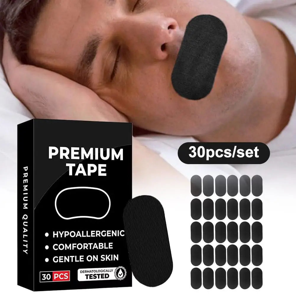 30Pcs Mouth Tape Sleep Strip Anti-Snoring Mouth Breathing Tape to Improve Sleep Mouth Stickers for Snoring Lip Patches