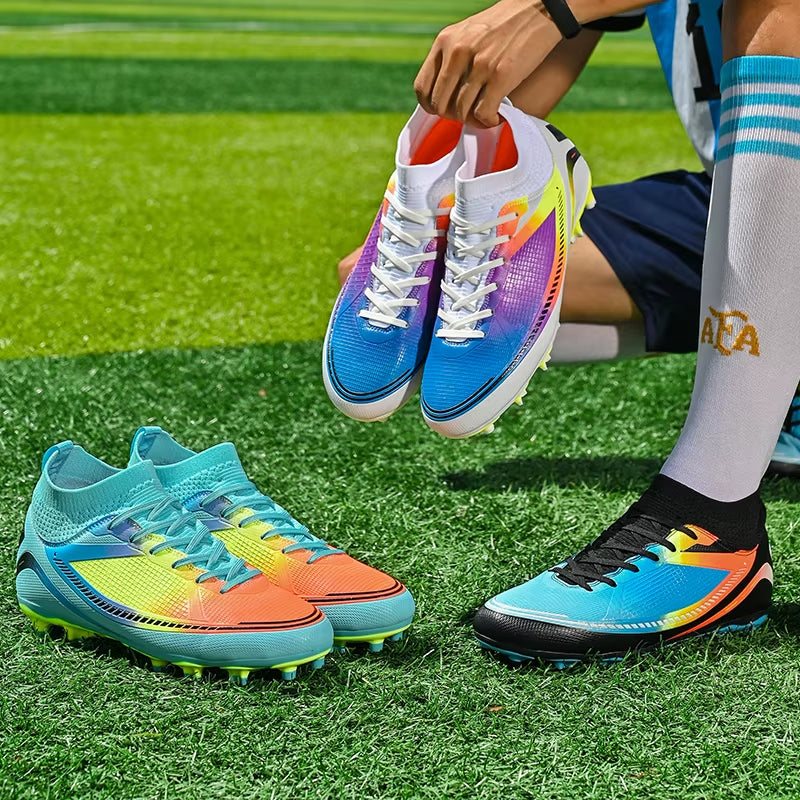 New Adult Men'S Soccer Shoes TF/FG Professional Anti-Slip Women'S Football Boot Children'S Outdoor High Quality Soccer Sneakers