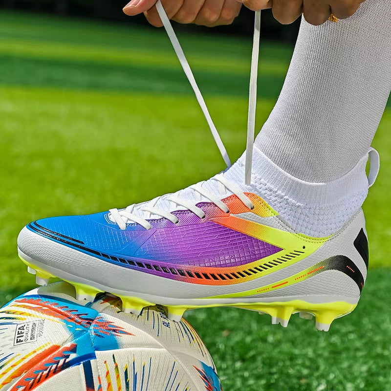 New Adult Men'S Soccer Shoes TF/FG Professional Anti-Slip Women'S Football Boot Children'S Outdoor High Quality Soccer Sneakers