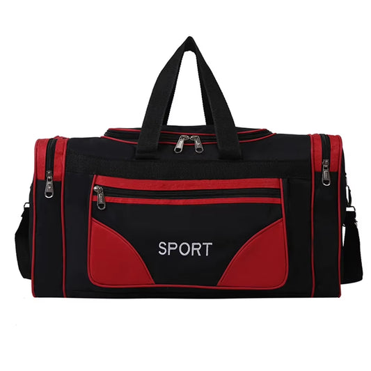 Oxford Fitness Bag Large Capacity Sports Backpack Purse Wear-Resistant Adjustable Shoulder Strap with Zipper for Travel Swimming