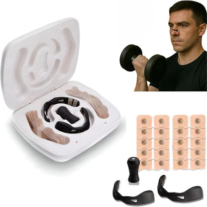 ® Tiras Nasales Magnéticas + Estuche De Almacenamiento Para Kit De Respiración Antironquidos | Mejora El Sueño Y La Respiración | Incluye 20 Parches, 2 Bandas Nasales Y 1 Aplicador Magnético