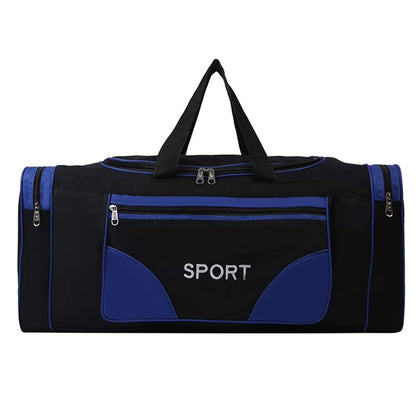 Oxford Fitness Bag Large Capacity Sports Backpack Purse Wear-Resistant Adjustable Shoulder Strap with Zipper for Travel Swimming